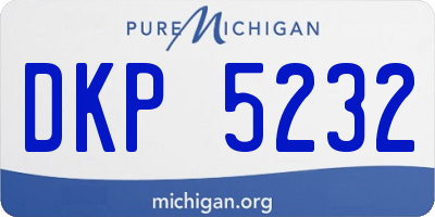 MI license plate DKP5232
