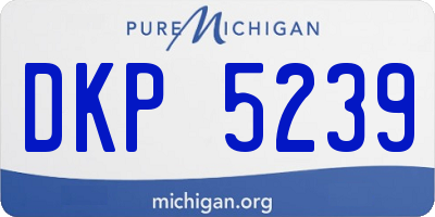 MI license plate DKP5239