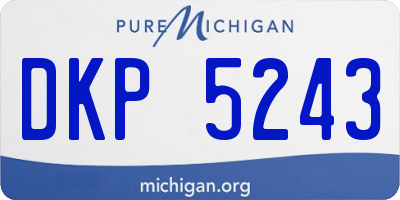 MI license plate DKP5243