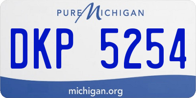 MI license plate DKP5254