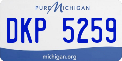 MI license plate DKP5259