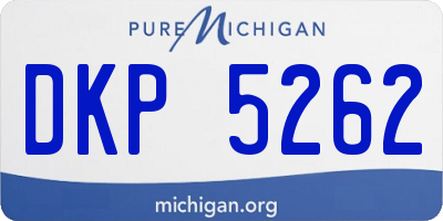 MI license plate DKP5262