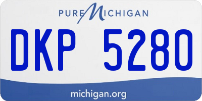 MI license plate DKP5280