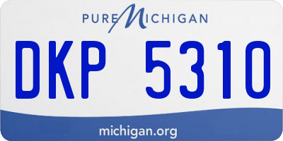 MI license plate DKP5310