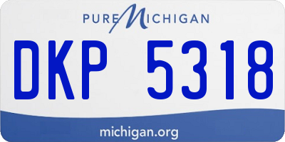 MI license plate DKP5318
