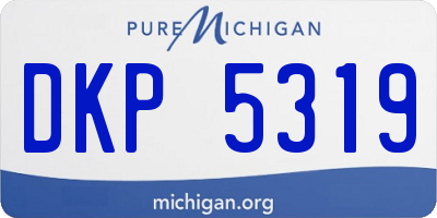 MI license plate DKP5319