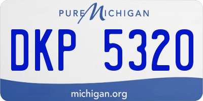 MI license plate DKP5320