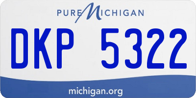 MI license plate DKP5322
