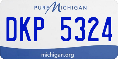 MI license plate DKP5324