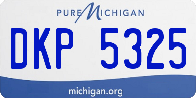 MI license plate DKP5325