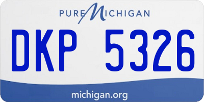 MI license plate DKP5326
