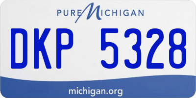 MI license plate DKP5328
