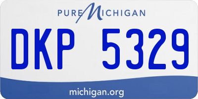 MI license plate DKP5329