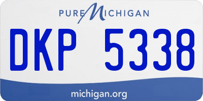 MI license plate DKP5338