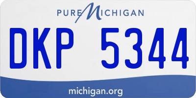 MI license plate DKP5344