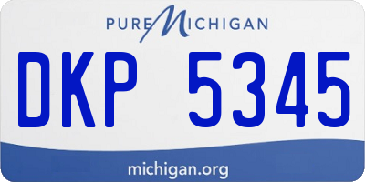 MI license plate DKP5345