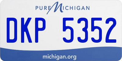 MI license plate DKP5352