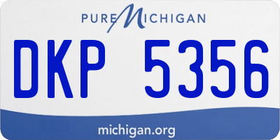 MI license plate DKP5356