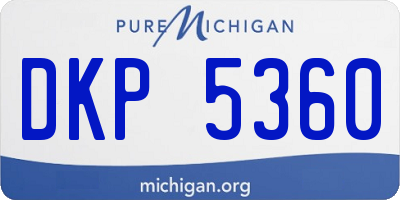 MI license plate DKP5360