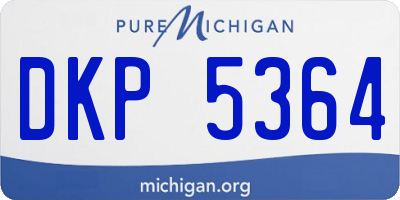 MI license plate DKP5364