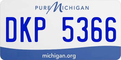 MI license plate DKP5366