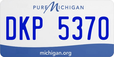 MI license plate DKP5370