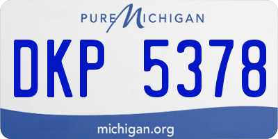 MI license plate DKP5378