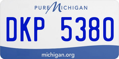 MI license plate DKP5380