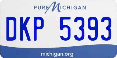 MI license plate DKP5393