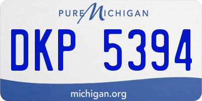 MI license plate DKP5394
