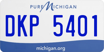 MI license plate DKP5401