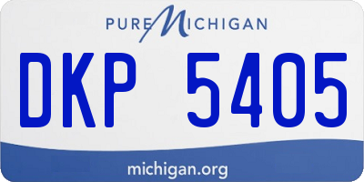 MI license plate DKP5405