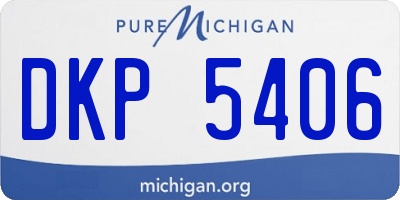 MI license plate DKP5406