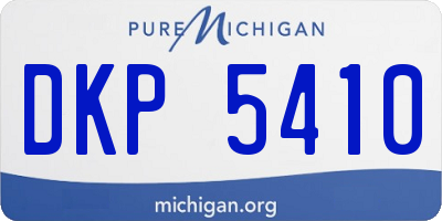 MI license plate DKP5410