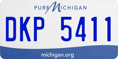 MI license plate DKP5411