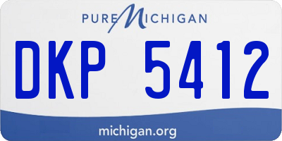 MI license plate DKP5412