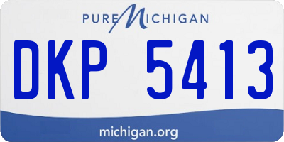 MI license plate DKP5413