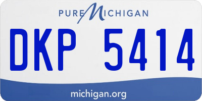 MI license plate DKP5414