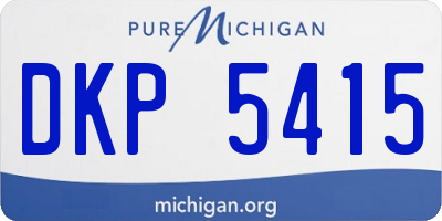 MI license plate DKP5415