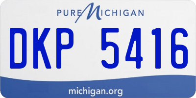 MI license plate DKP5416