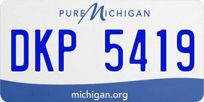 MI license plate DKP5419