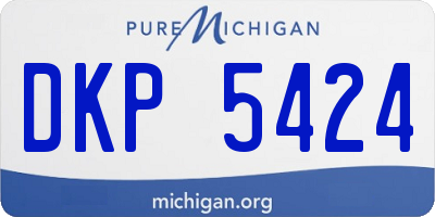 MI license plate DKP5424