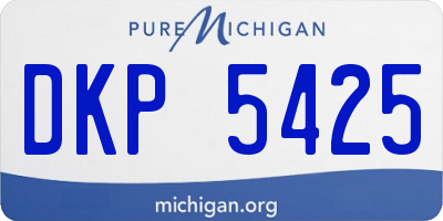 MI license plate DKP5425