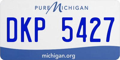 MI license plate DKP5427