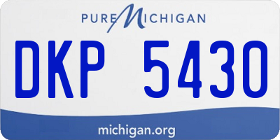 MI license plate DKP5430