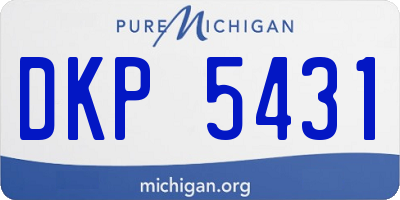 MI license plate DKP5431