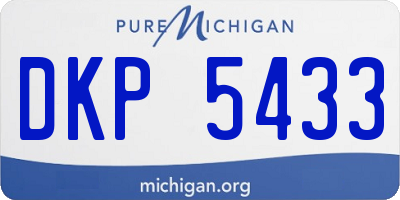 MI license plate DKP5433
