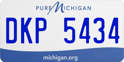 MI license plate DKP5434