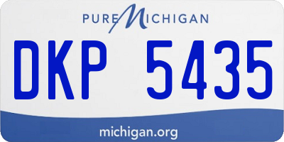 MI license plate DKP5435