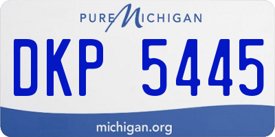 MI license plate DKP5445